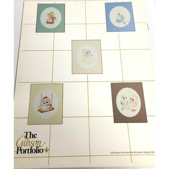 Cross Stitch Little Friends Gibson Portfolio Pattern 6 Ct Designs Mice Vintage - Picture 2 of 4